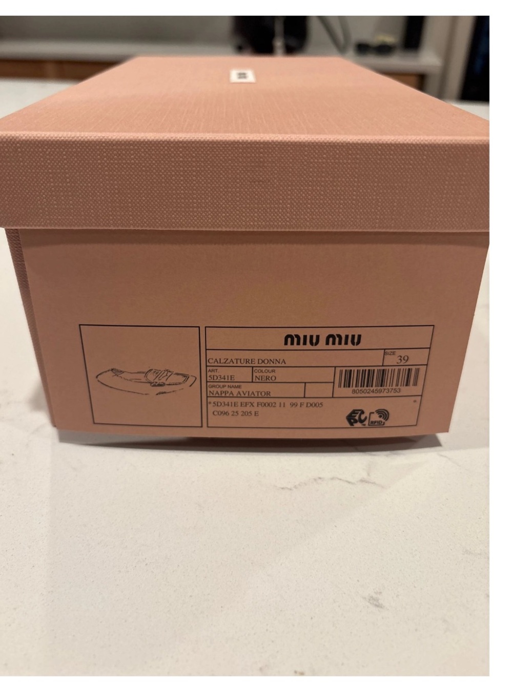 Miu Miu Black nappa Leather Ruches Loafers with gold logo size 39 with box - Picture 15 of 16